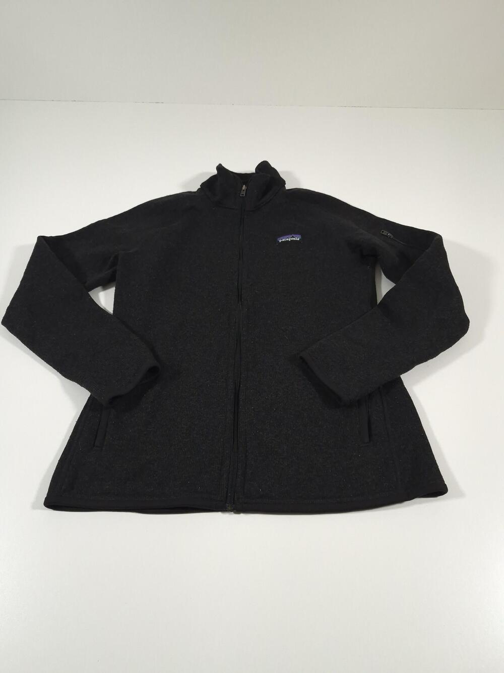 Patagonia Better Sweater Jacket Women's M Black Fleece Full Zip Pockets Warm